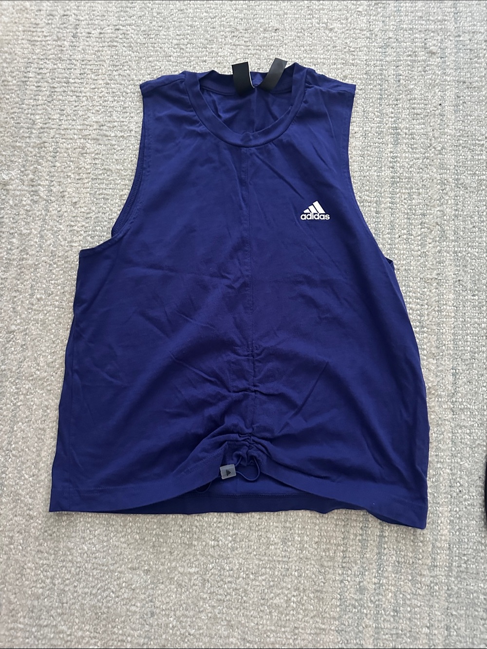 adidas Purple Sleeveless Workout Tank with White Logo